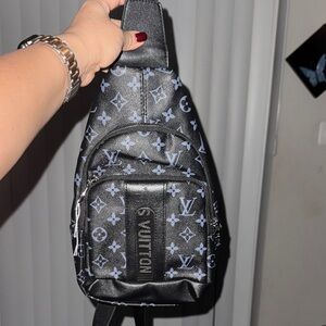 Louis Vuitton Monogram Black and Blue Belt Bag